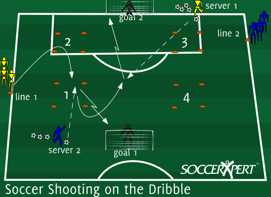 Two Goal Soccer Shooting Training Session